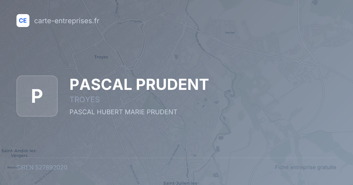 PASCAL PRUDENT — 527892020 — fiche entreprise