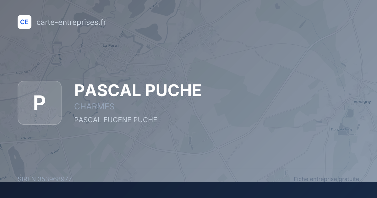 PASCAL PUCHE — 353968977 — fiche entreprise