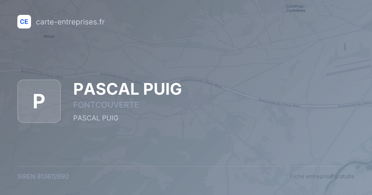 PASCAL PUIG — 813612892 — fiche entreprise