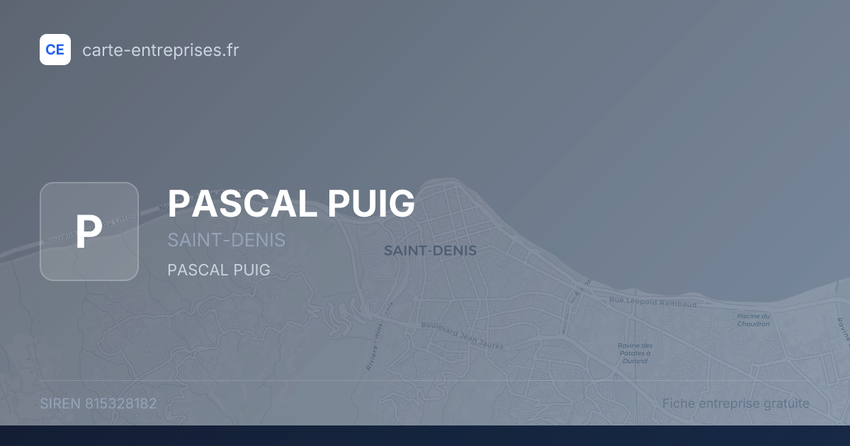 PASCAL PUIG — 815328182 — fiche entreprise