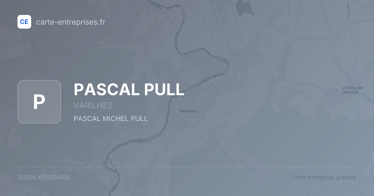 PASCAL PULL — 419170469 — fiche entreprise
