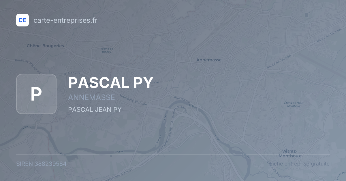 PASCAL PY — 388239584 — fiche entreprise