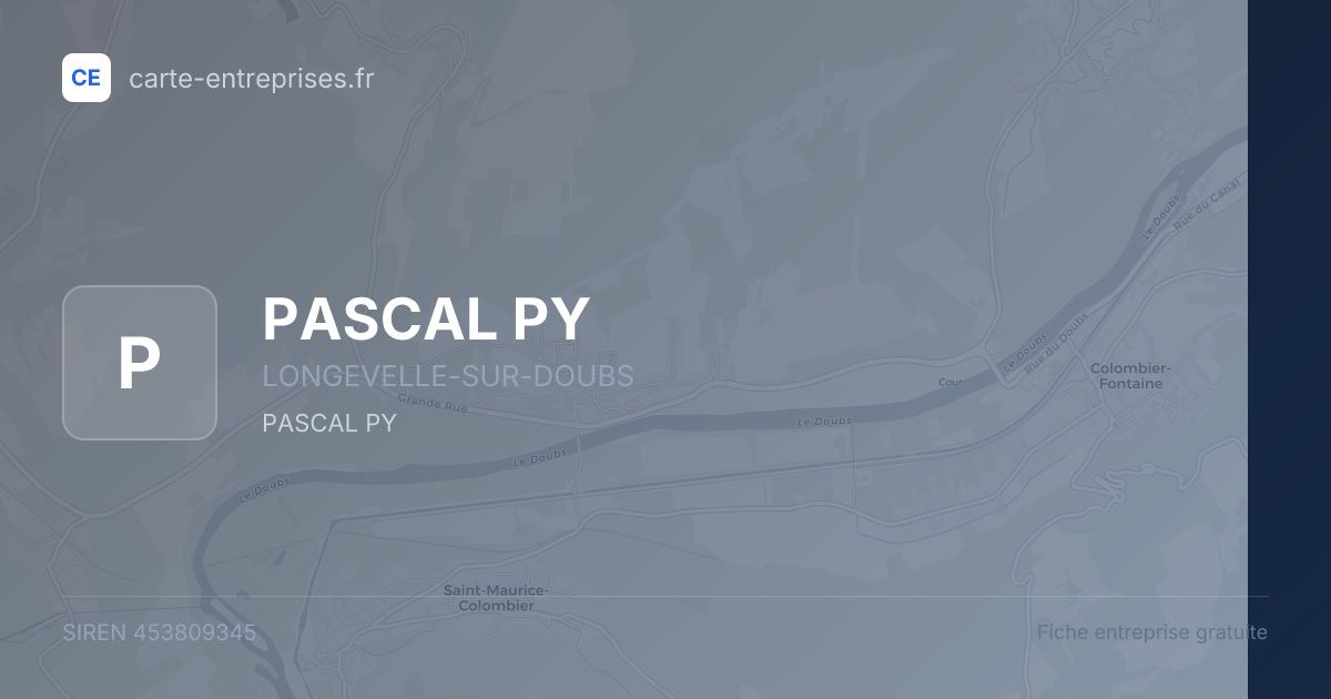 PASCAL PY — 453809345 — fiche entreprise