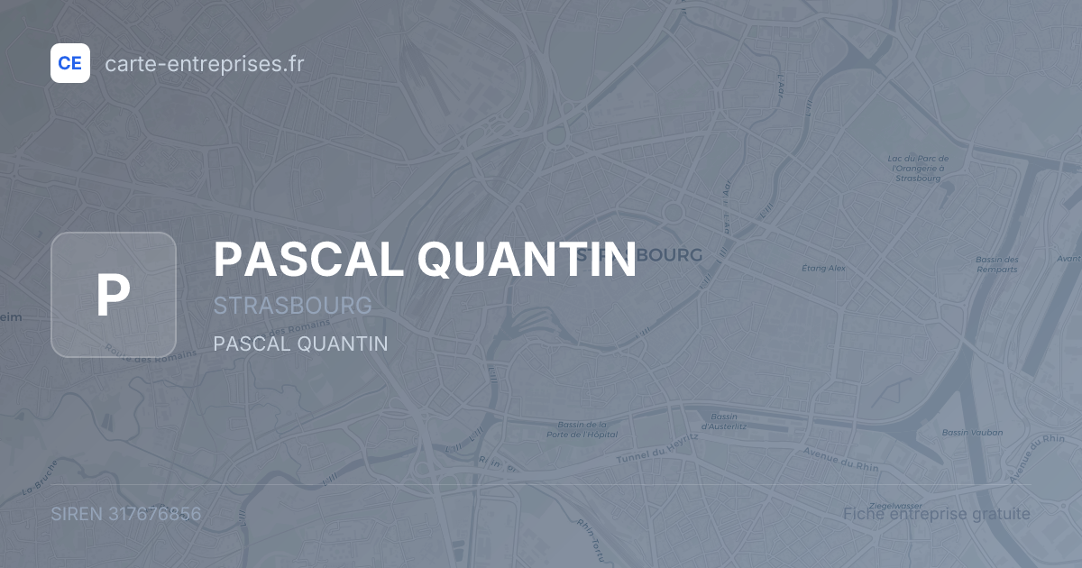 PASCAL QUANTIN — 317676856 — fiche entreprise
