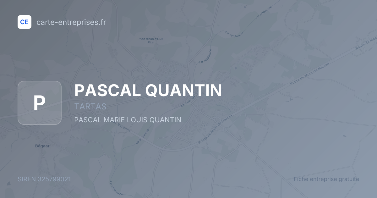 PASCAL QUANTIN — 325799021 — fiche entreprise