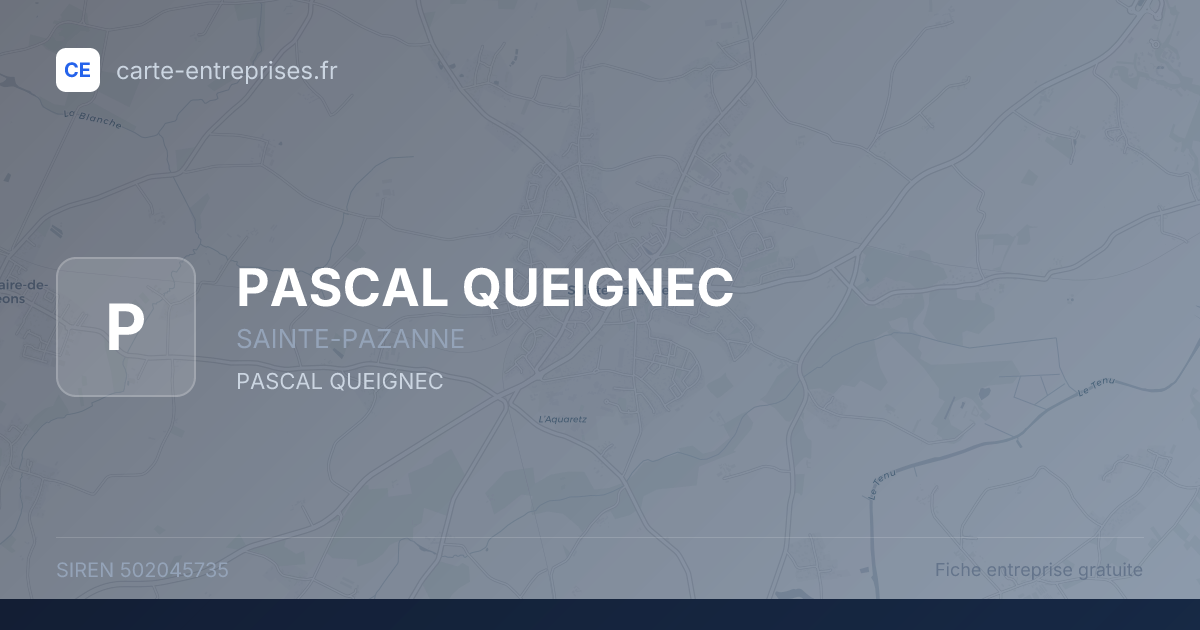 PASCAL QUEIGNEC — 502045735 — fiche entreprise