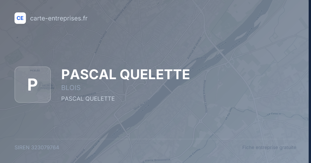PASCAL QUELETTE — 323079764 — fiche entreprise