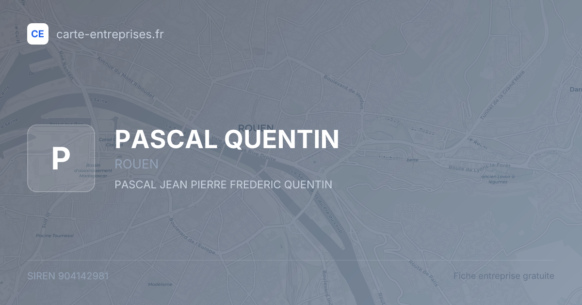 PASCAL QUENTIN — 904142981 — fiche entreprise