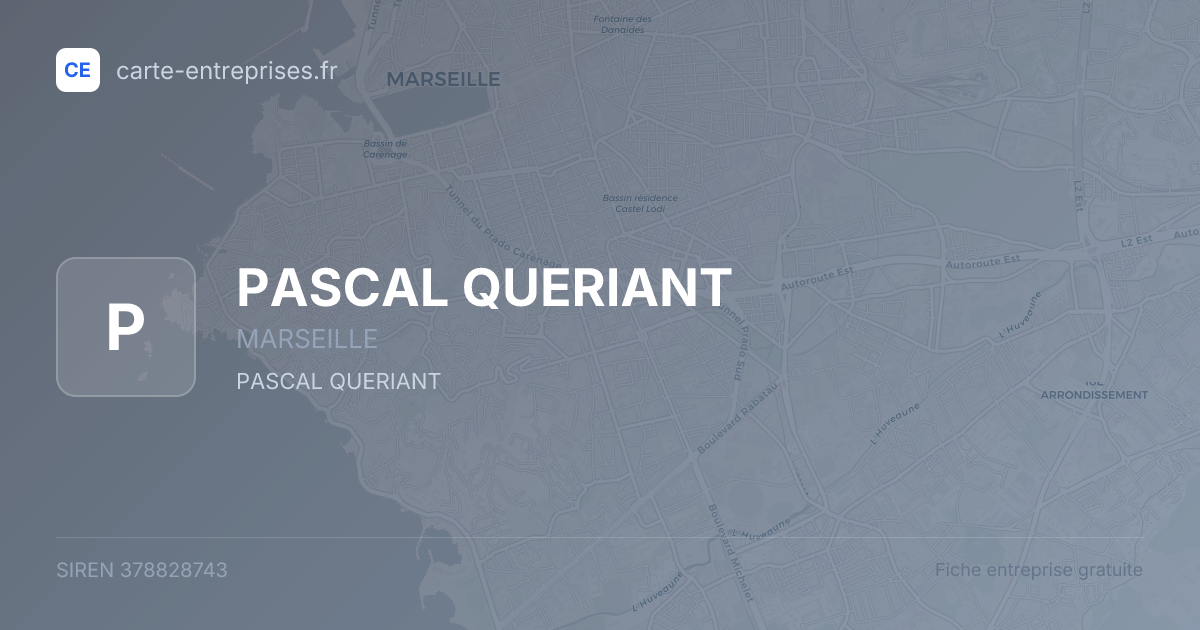 PASCAL QUERIANT — 378828743 — fiche entreprise