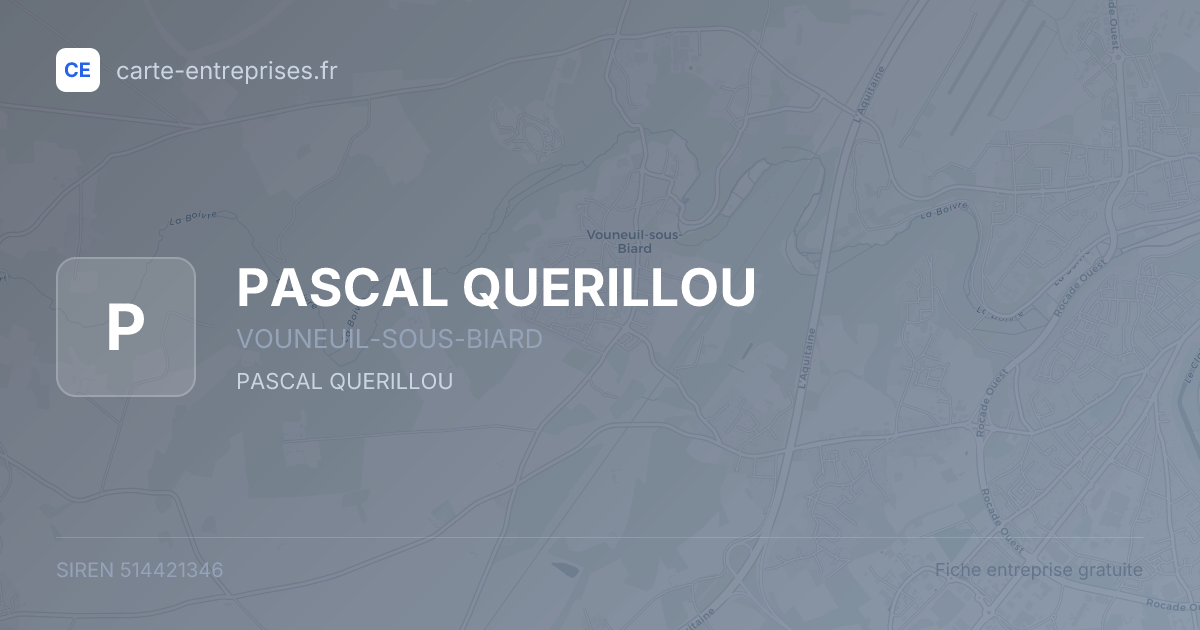 PASCAL QUERILLOU — 514421346 — fiche entreprise