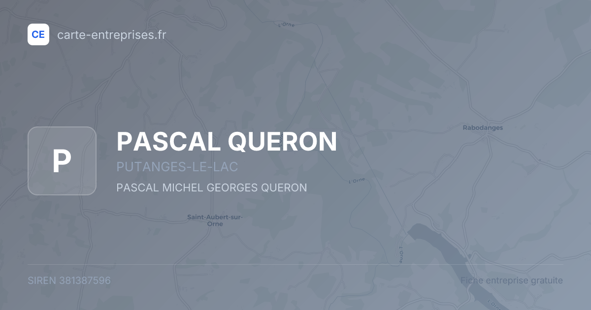 PASCAL QUERON — 381387596 — fiche entreprise