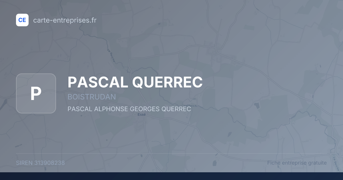 PASCAL QUERREC — 313908238 — fiche entreprise