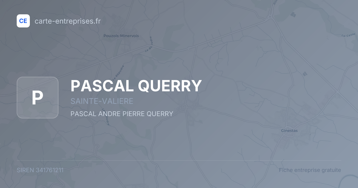 PASCAL QUERRY — 341761211 — fiche entreprise