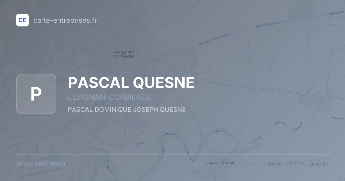PASCAL QUESNE — 488718669 — fiche entreprise