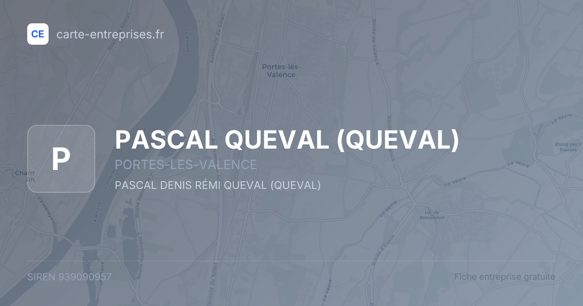 PASCAL QUEVAL (QUEVAL) — 939090957 — fiche entreprise