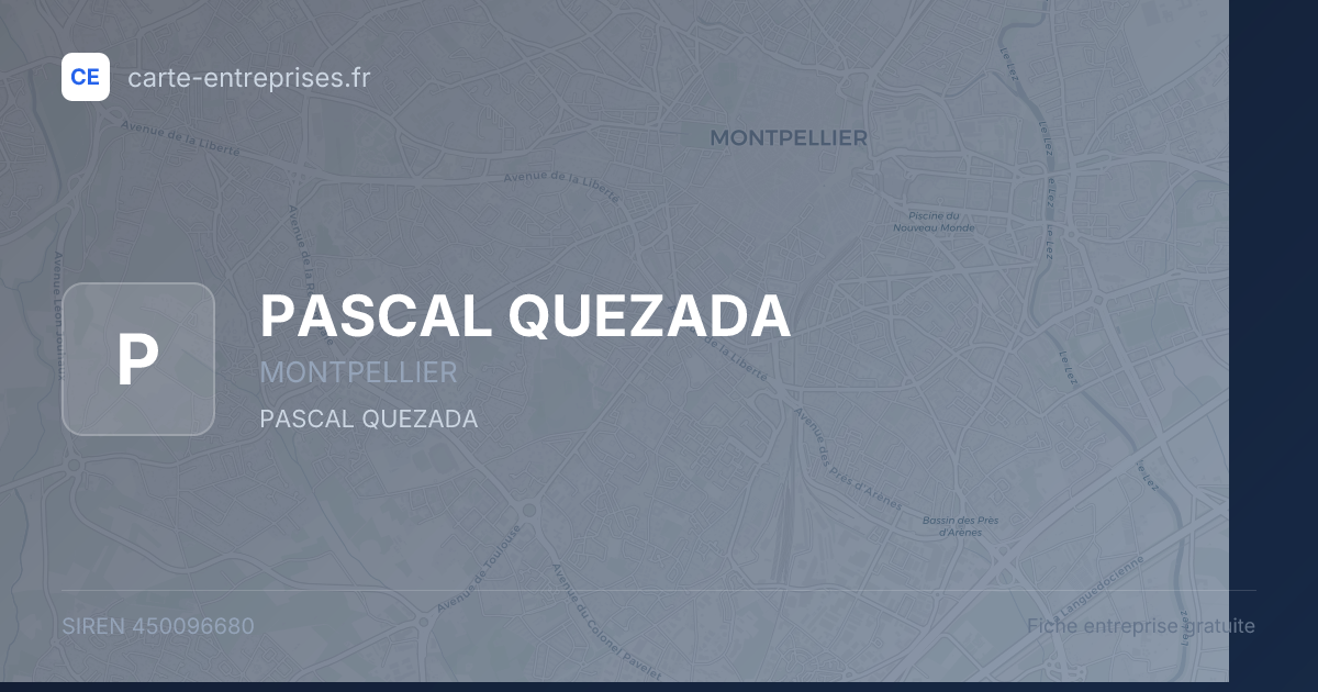 PASCAL QUEZADA — 450096680 — fiche entreprise