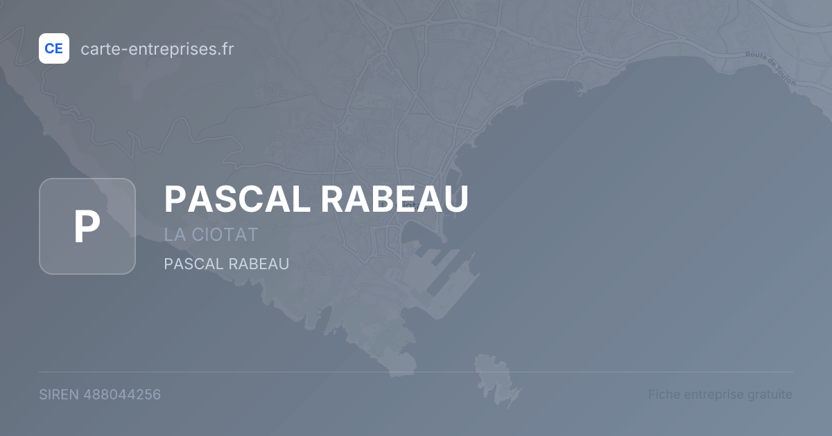 PASCAL RABEAU — 488044256 — fiche entreprise