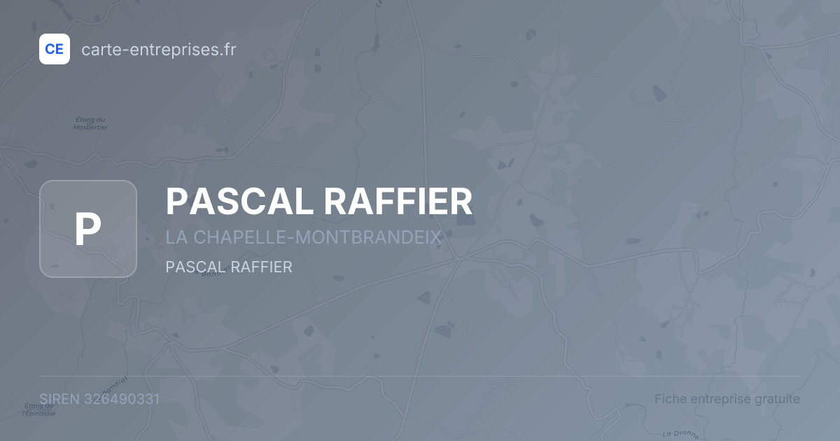 PASCAL RAFFIER — 326490331 — fiche entreprise