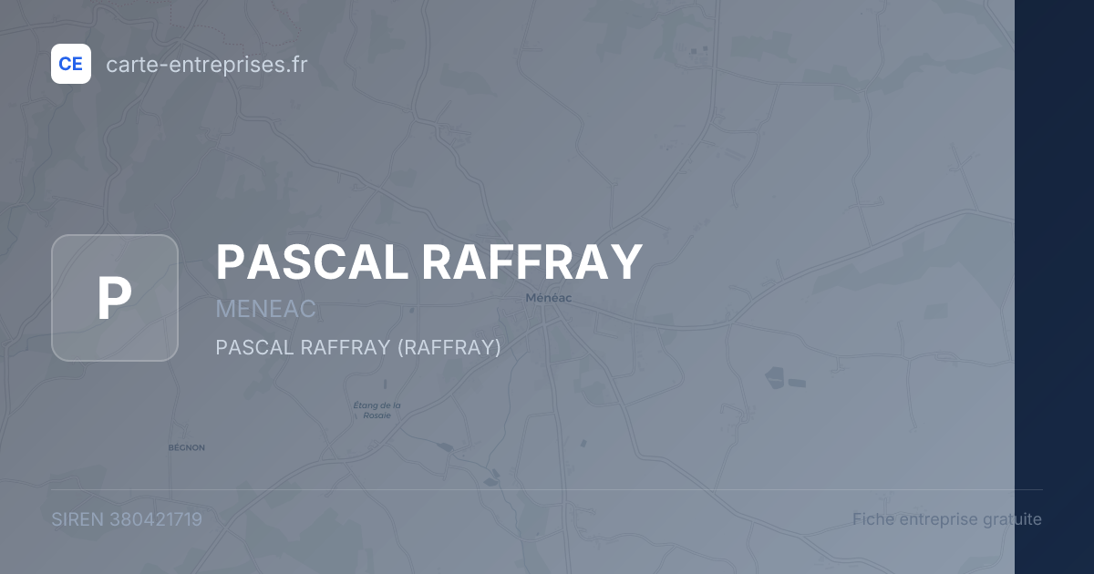 PASCAL RAFFRAY — 380421719 — fiche entreprise