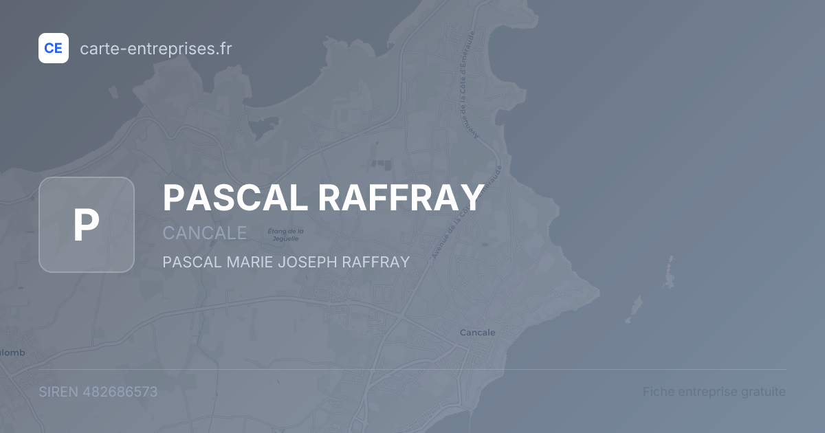 PASCAL RAFFRAY — 482686573 — fiche entreprise