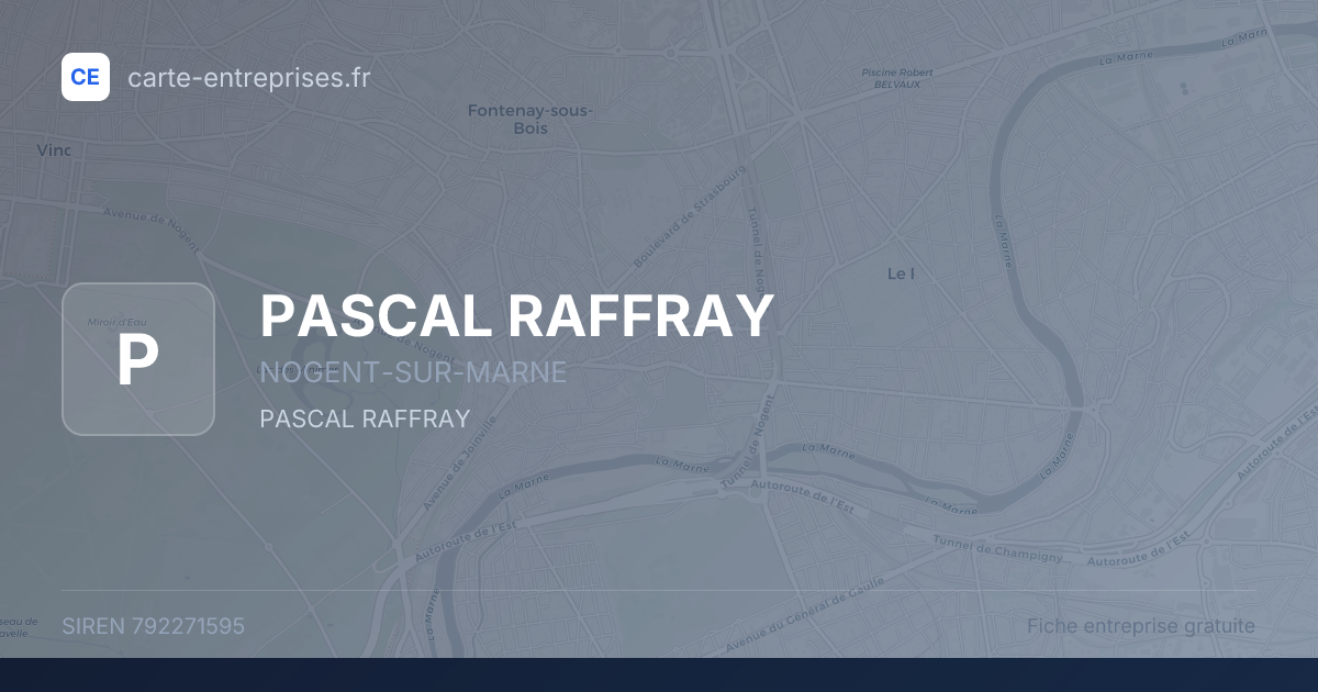 PASCAL RAFFRAY — 792271595 — fiche entreprise