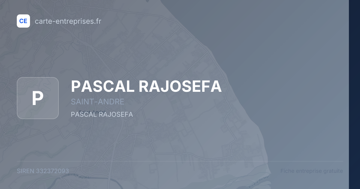 PASCAL RAJOSEFA — 332372093 — fiche entreprise