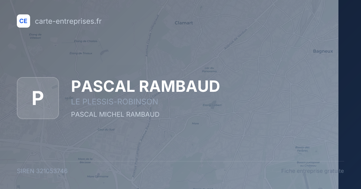 PASCAL RAMBAUD — 321053746 — fiche entreprise