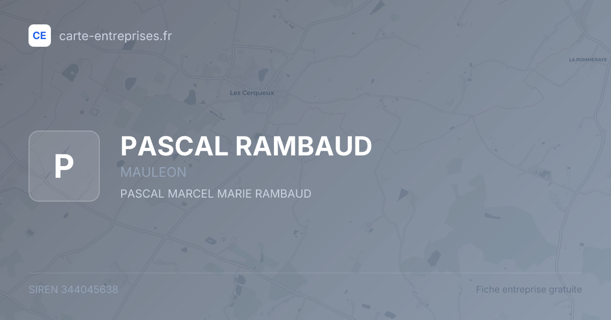 PASCAL RAMBAUD — 344045638 — fiche entreprise