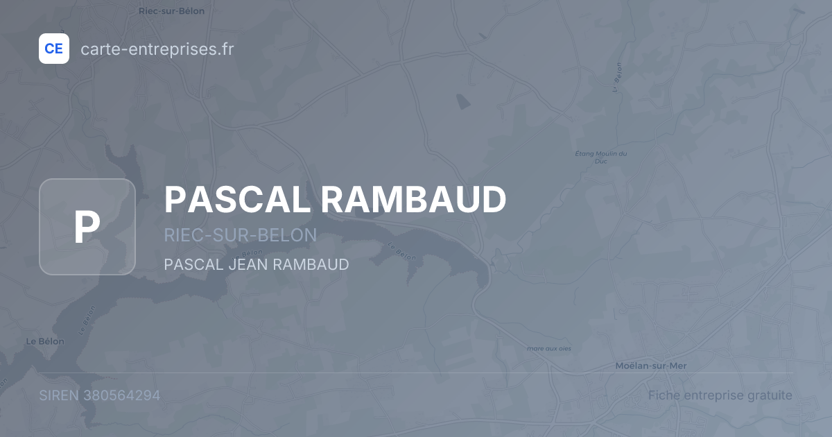 PASCAL RAMBAUD — 380564294 — fiche entreprise