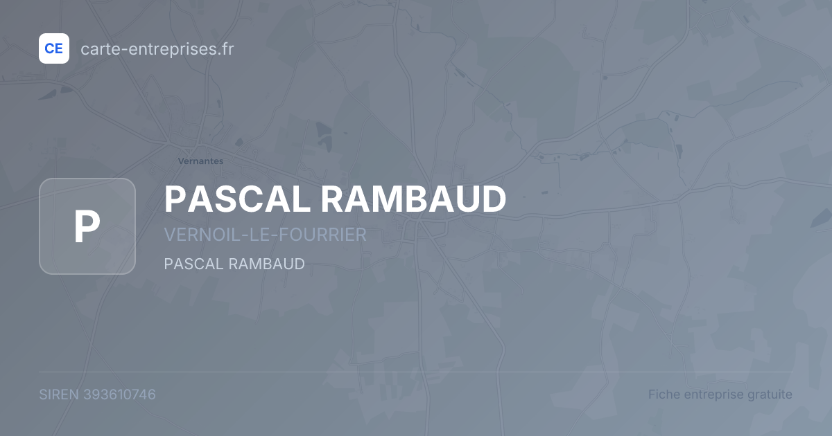 PASCAL RAMBAUD — 393610746 — fiche entreprise