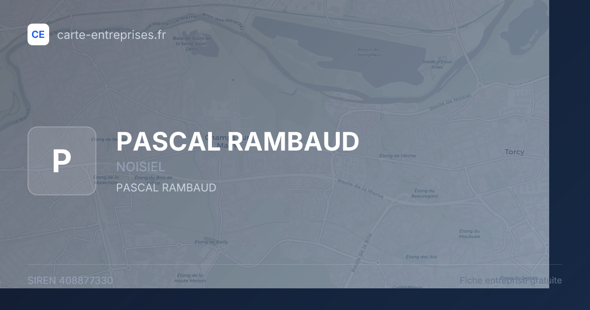 PASCAL RAMBAUD — 408877330 — fiche entreprise