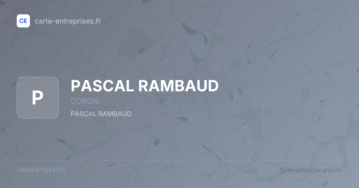 PASCAL RAMBAUD — 911543551 — fiche entreprise