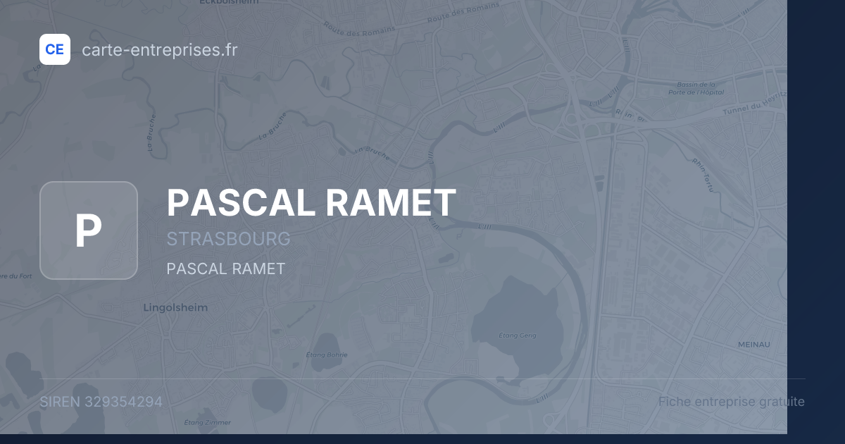 PASCAL RAMET — 329354294 — fiche entreprise