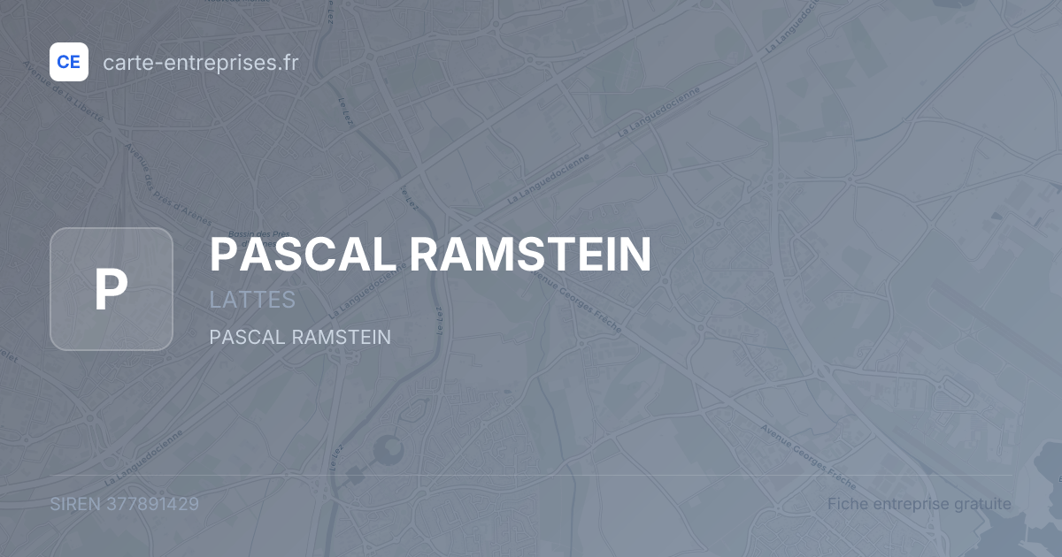 PASCAL RAMSTEIN — 377891429 — fiche entreprise