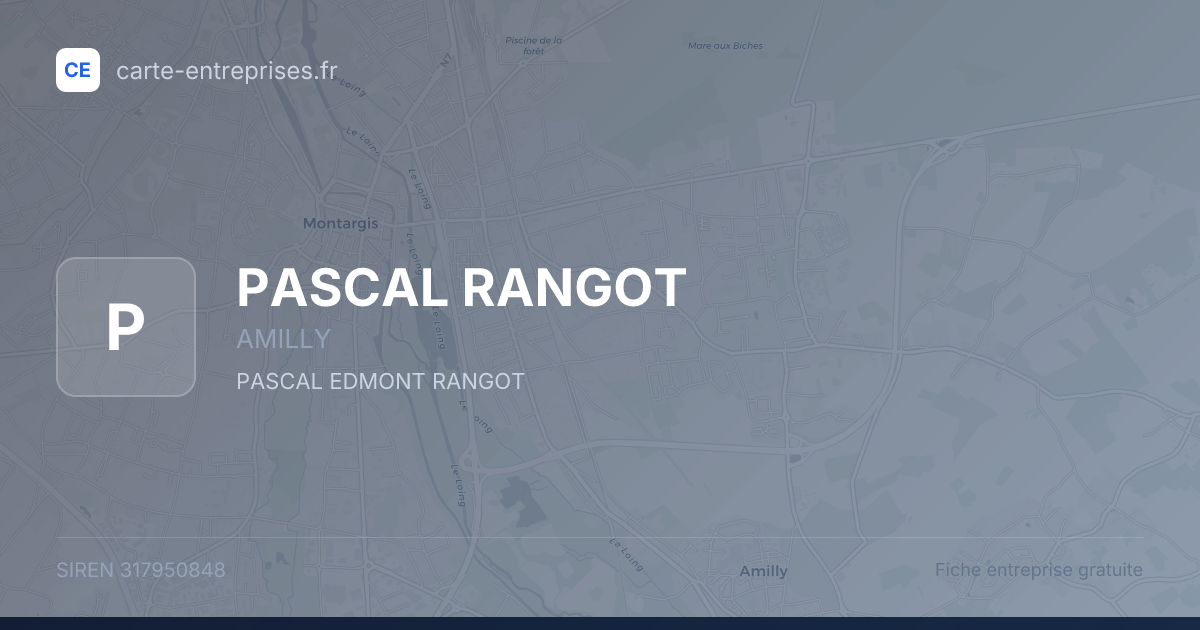 PASCAL RANGOT — 317950848 — fiche entreprise