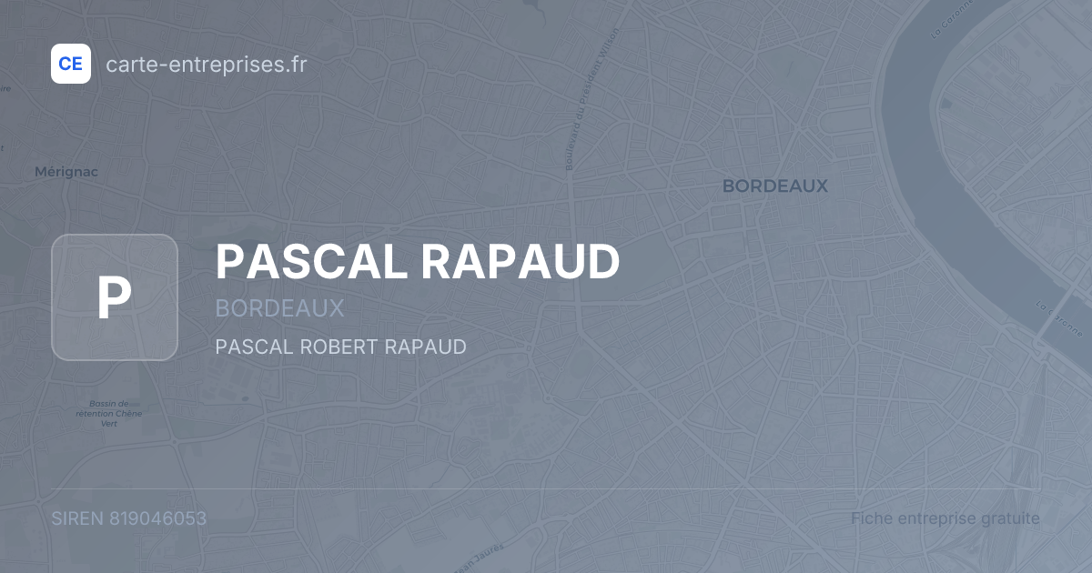 PASCAL RAPAUD — 819046053 — fiche entreprise