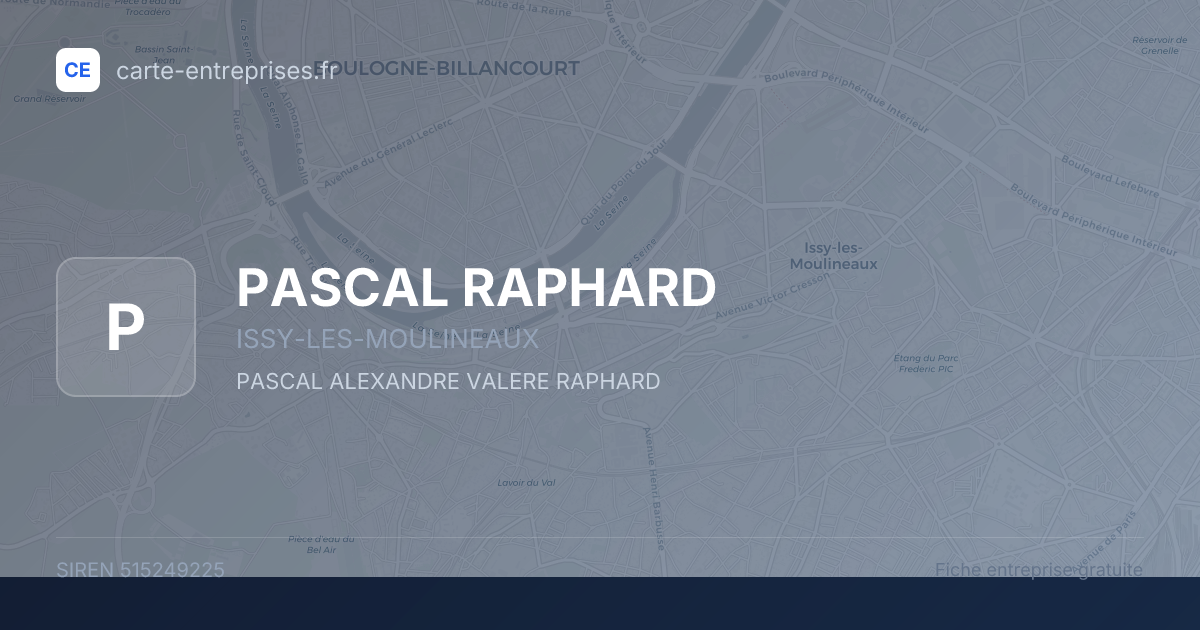 PASCAL RAPHARD — 515249225 — fiche entreprise