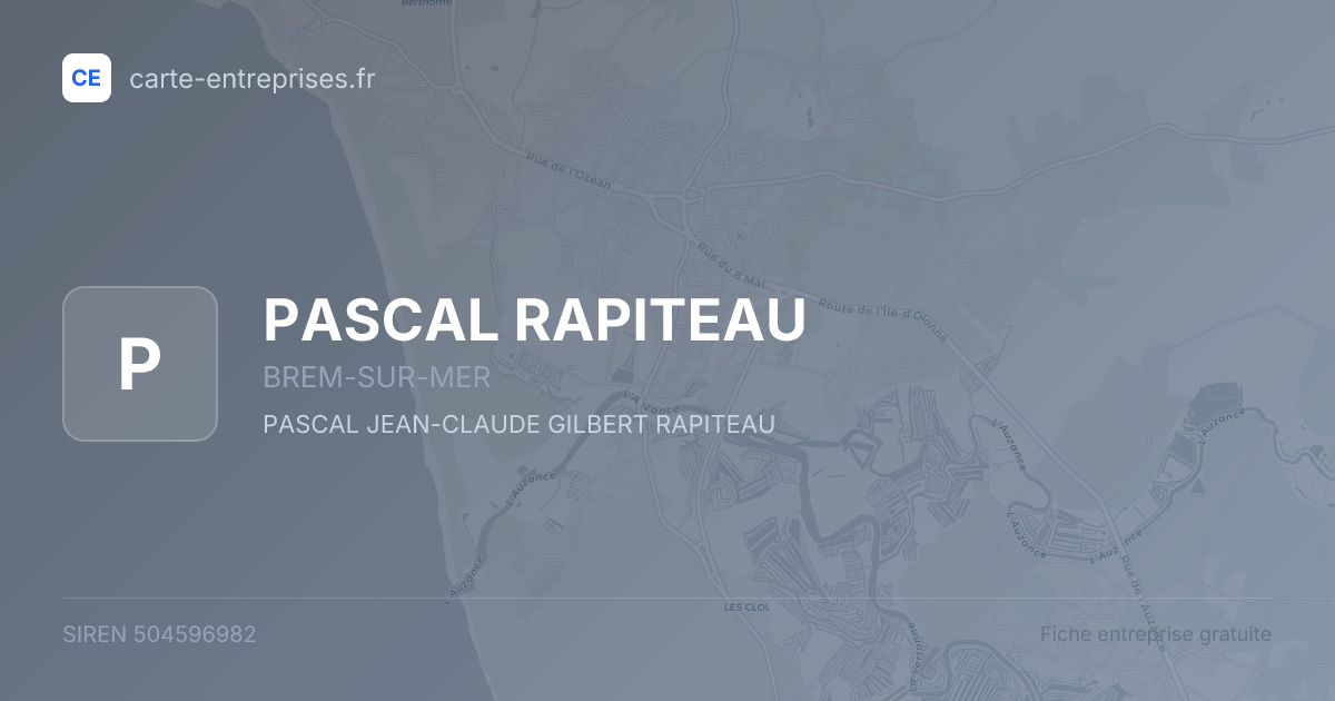PASCAL RAPITEAU — 504596982 — fiche entreprise