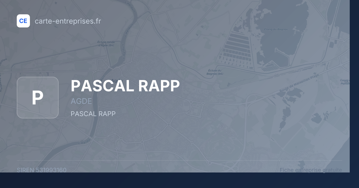 PASCAL RAPP — 531993160 — fiche entreprise