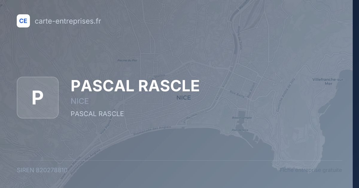 PASCAL RASCLE — 820278810 — fiche entreprise