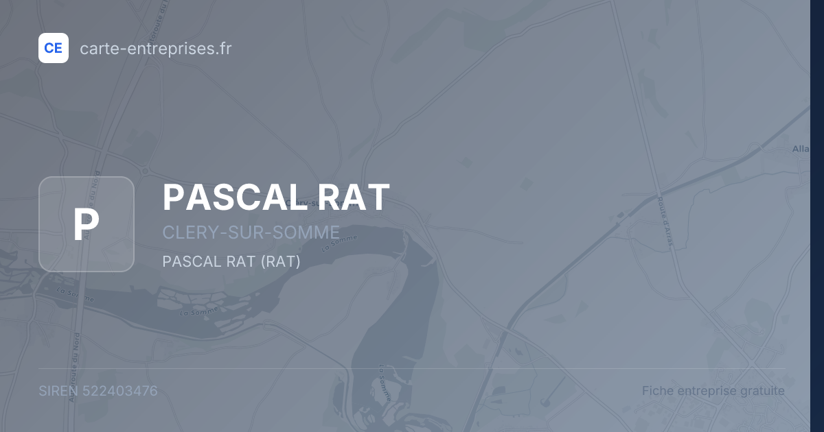 PASCAL RAT — 522403476 — fiche entreprise