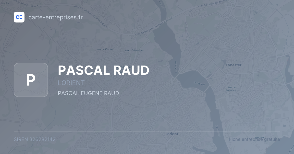 PASCAL RAUD — 326282142 — fiche entreprise