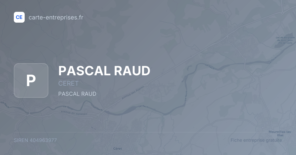PASCAL RAUD — 404963977 — fiche entreprise