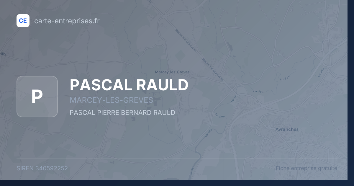 PASCAL RAULD — 340592252 — fiche entreprise