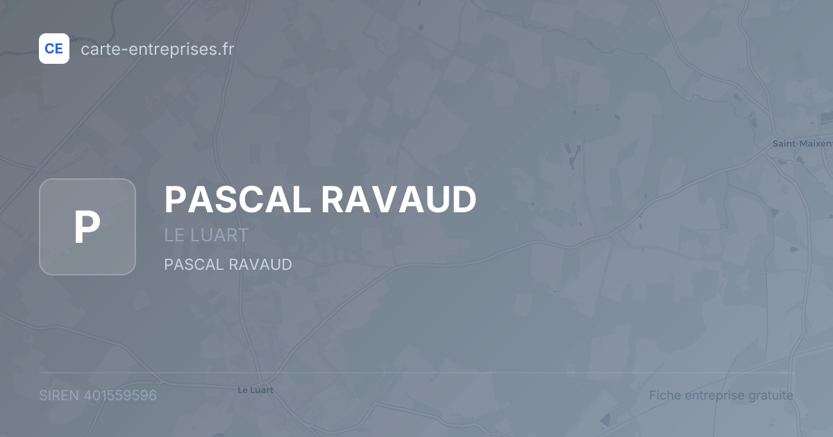 PASCAL RAVAUD — 401559596 — fiche entreprise