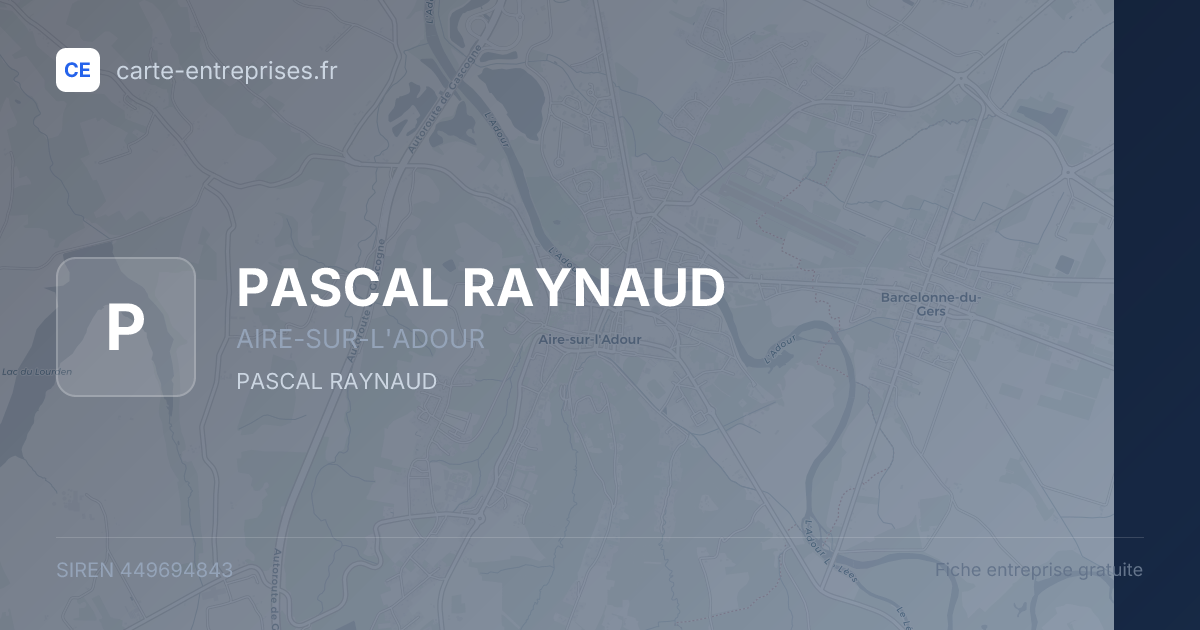 PASCAL RAYNAUD — 449694843 — fiche entreprise