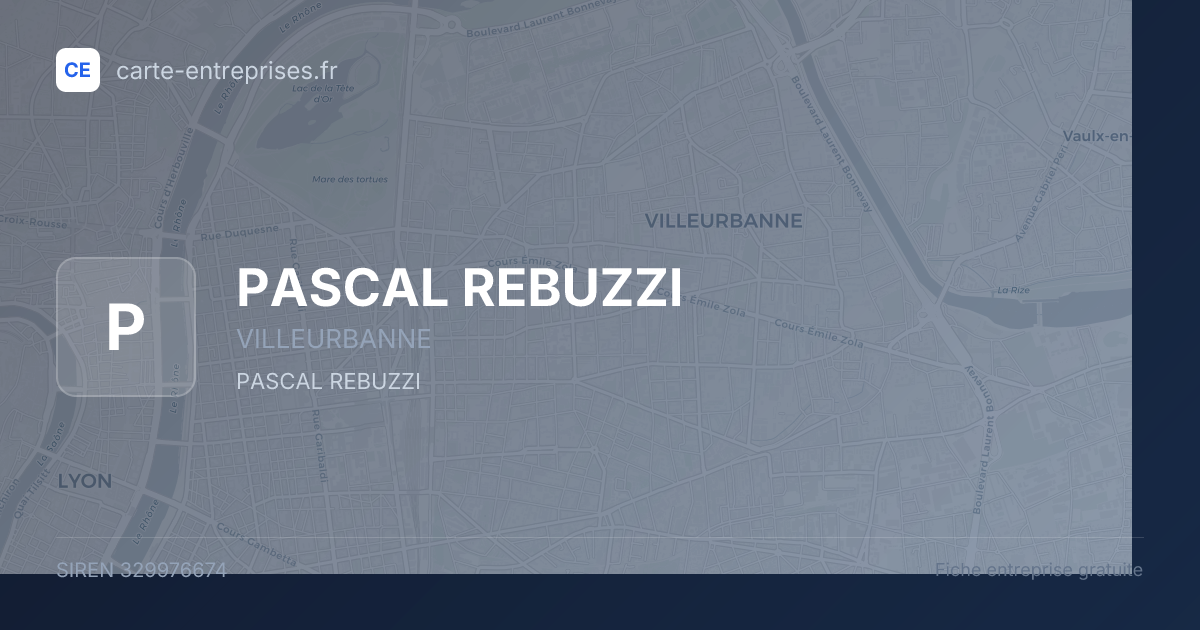 PASCAL REBUZZI — 329976674 — fiche entreprise