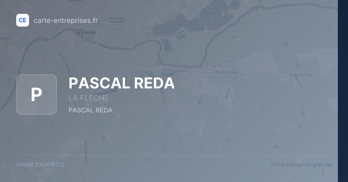 PASCAL REDA — 830416129 — fiche entreprise