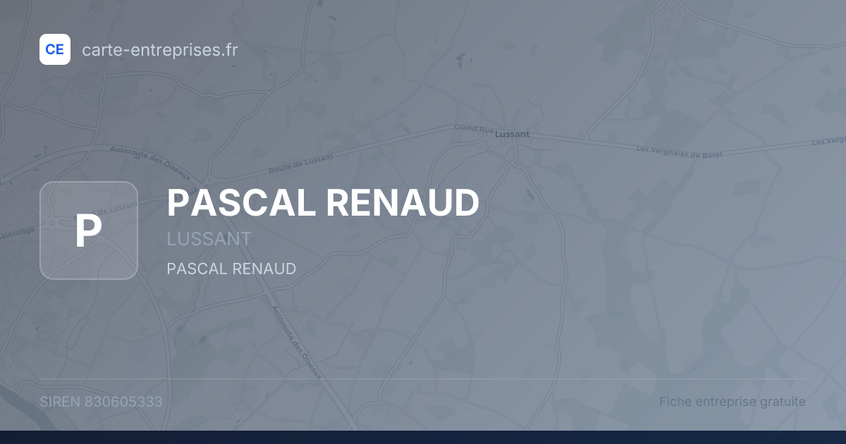 PASCAL RENAUD — 830605333 — fiche entreprise