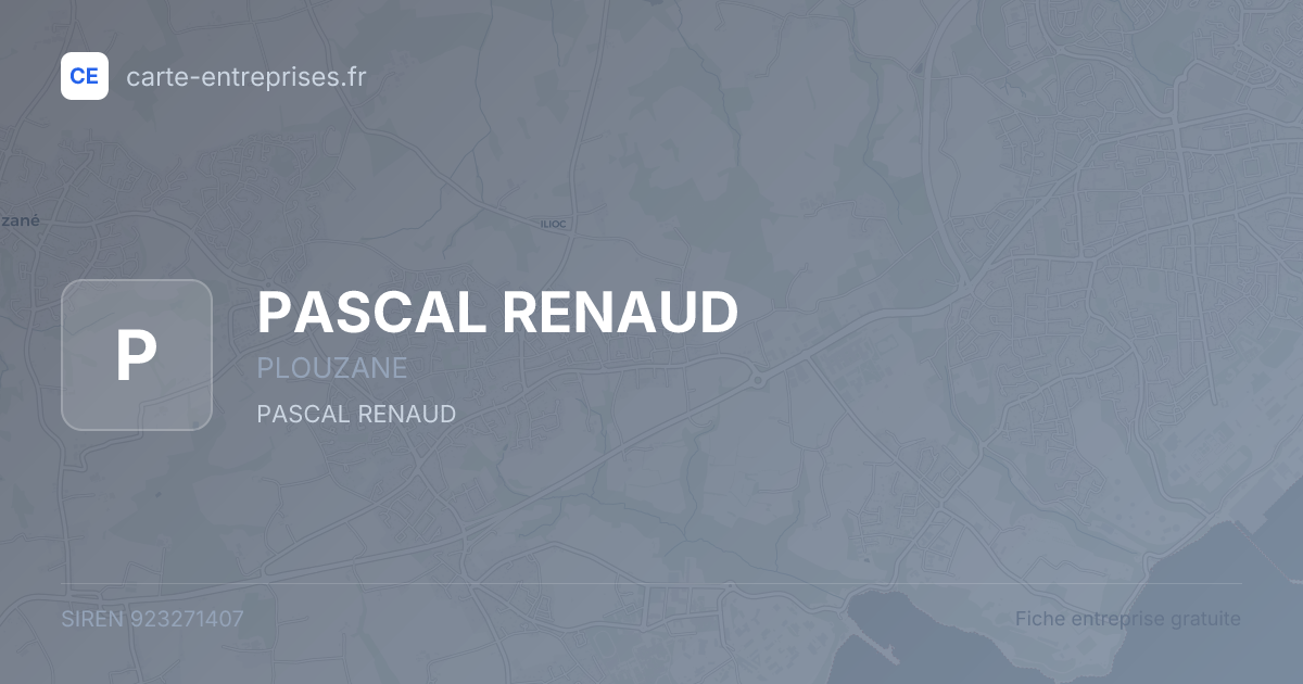 PASCAL RENAUD — 923271407 — fiche entreprise